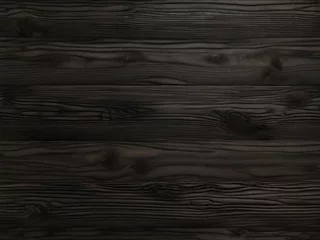Papier Peint photo Autocollant Texture du bois de chauffage Dark burnt wood texture, black panoramic background - AI generated image.