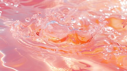 Fototapeta premium Spritz of coconut oil mist on a radiant backdrop