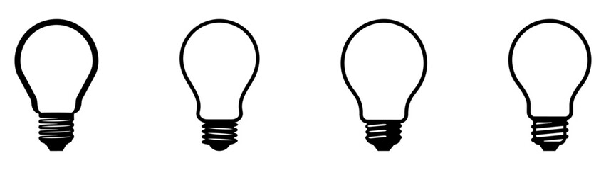 Light Bulb icon set, Idea icon symbol EPS 10 vector