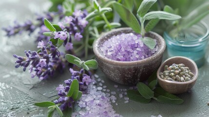 Lavender and sage green calming spa retreat