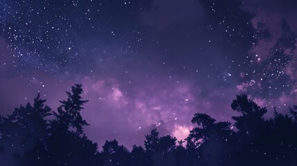 Obraz na płótnie Canvas Midnight navy and frosted lilac serene night sky