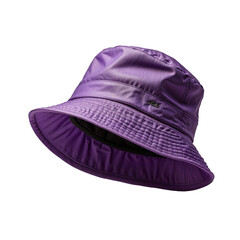 Purple bucket hat, isolated on a transparent background. AI generative