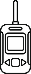 Ice fishing walkie talkie icon outline vector. Activity bait. Nature sport landscape