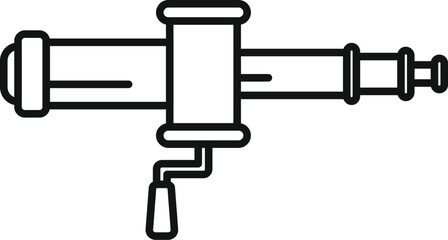 Sport ice fishing rod icon outline vector. Camping landscape. Vacation traveling