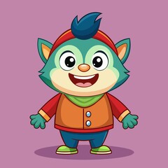 Cute Vector Cartoon Mascot Illustration Style