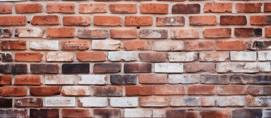White background or texture of red brick wall