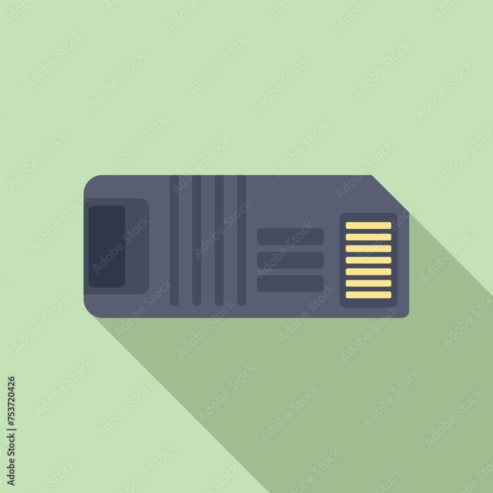 Poster speed gigabyte memory icon flat vector. solid focus state. micro size