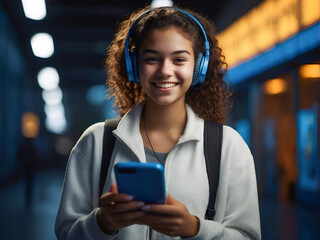 Woman listening music
