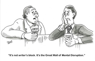 Man is having Major Writer's Block