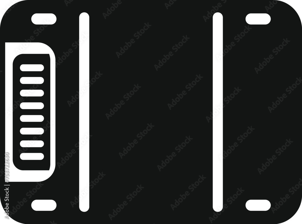 Poster gigabyte data icon simple vector. big disk device. cloud usb shutter solid