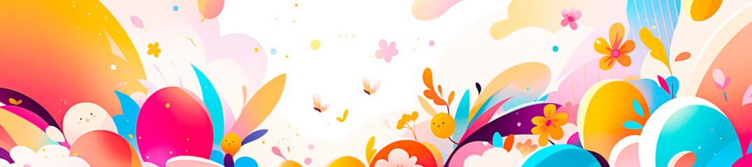 Abstract background for a festive banner on the theme of Easter, birthday, children's party.