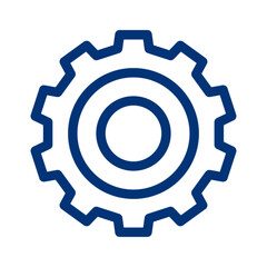 Confindustria Gear (vector lineart icon, editable border weight)