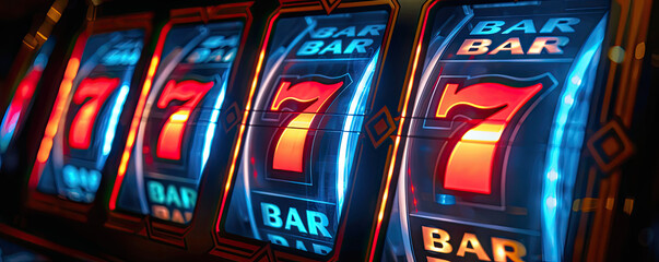 Slot Machines on the Casino Floor.  - obrazy, fototapety, plakaty
