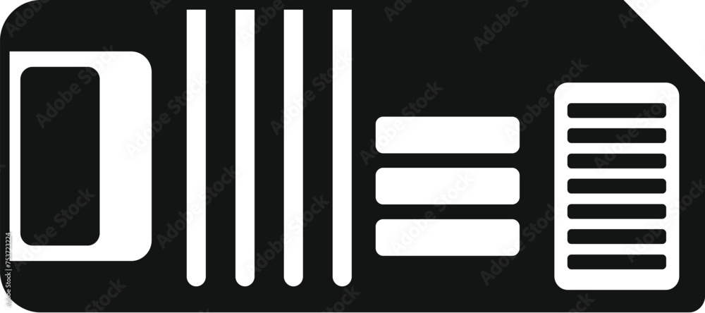 Poster speed gigabyte memory icon simple vector. solid focus state. micro size