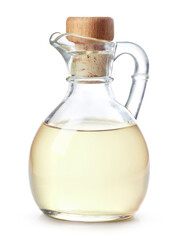 Bottle of coconut oil on white background - 753723412