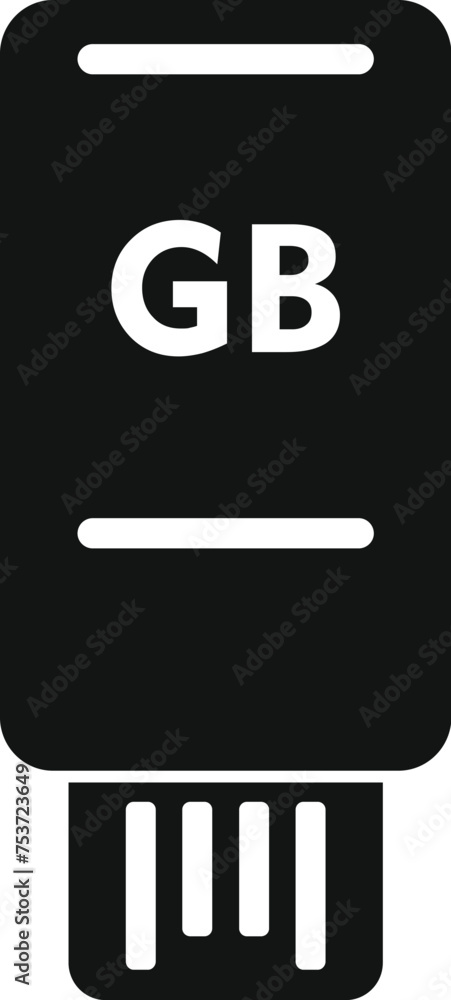 Poster speed usb disk icon simple vector. solid state disk. database server megabyte
