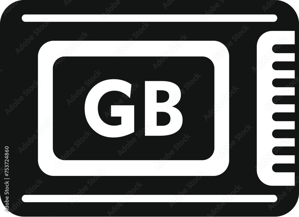 Poster backup shutter solid icon simple vector. focus datacenter. hardware data mobile