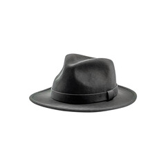 black hat isolated on transparent background, clipping path, png, 