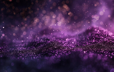 Purple festival sand powder and sprinkles for a holiday celebration like christmas new year. shiny lights. isolated wallpaper background.