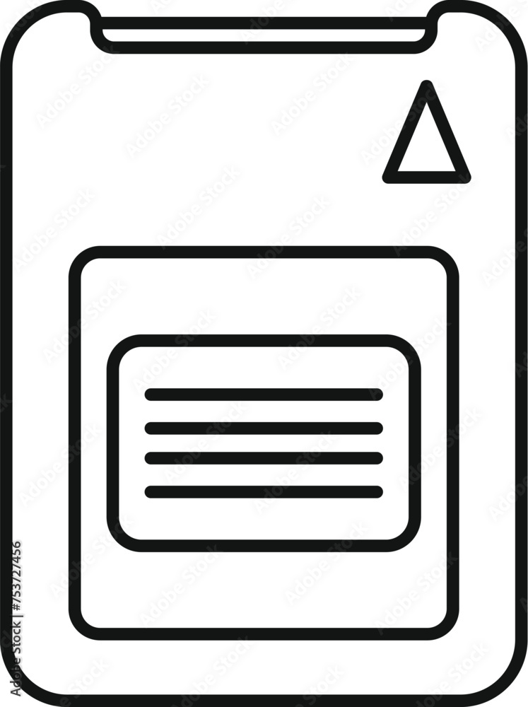 Poster data solid center icon outline vector. disk device. size byte cloud state
