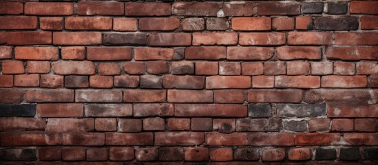 Weathered red brick wall