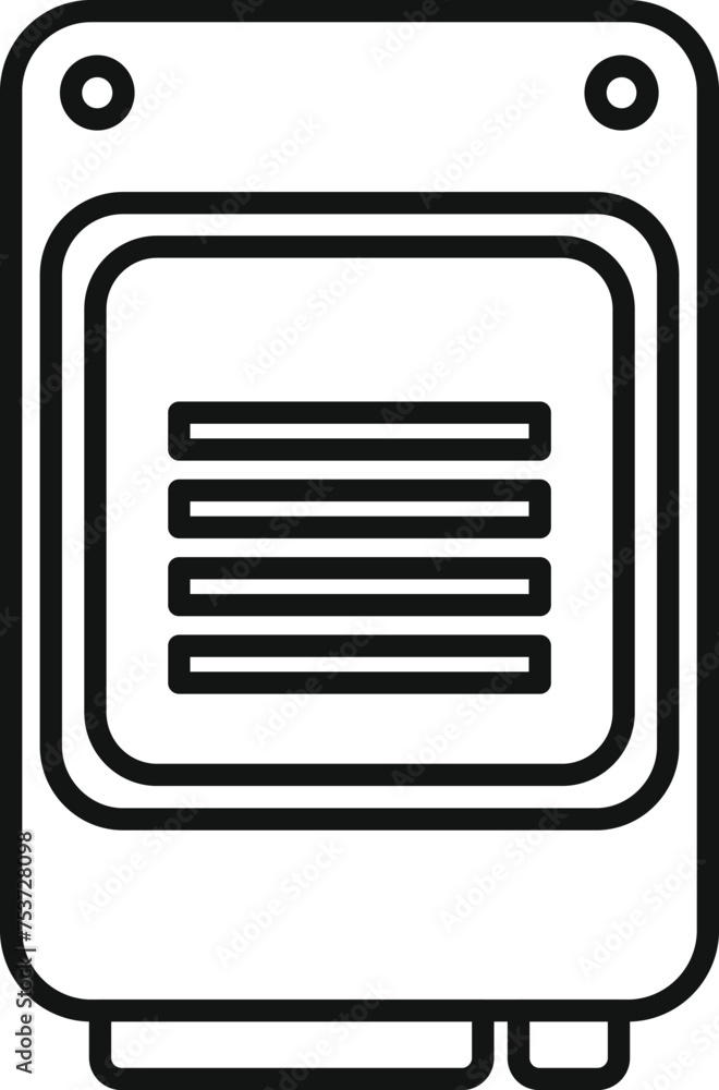 Poster data memory solid icon outline vector. mb archive. terabyte machine computer