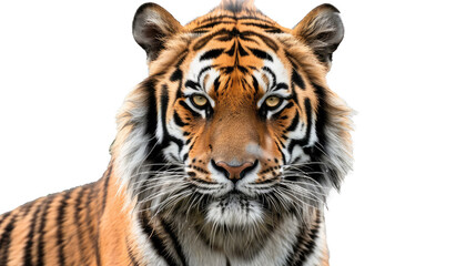 Close-up A big tiger on a transparent background.png