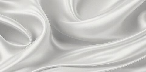 Obraz premium Cloth or fabric soft wavy texture background. White silk background.