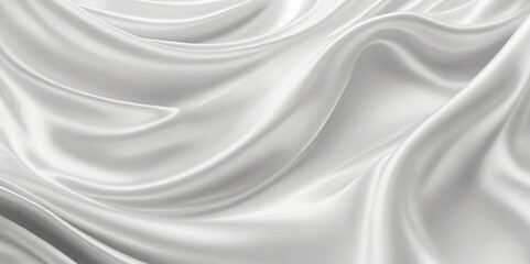 Cloth or fabric soft wavy texture background. White silk background.