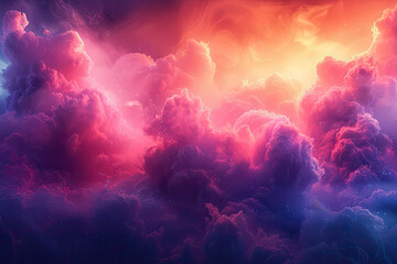Purple clouds background for graphics use. Created with Ai - obrazy, fototapety, plakaty