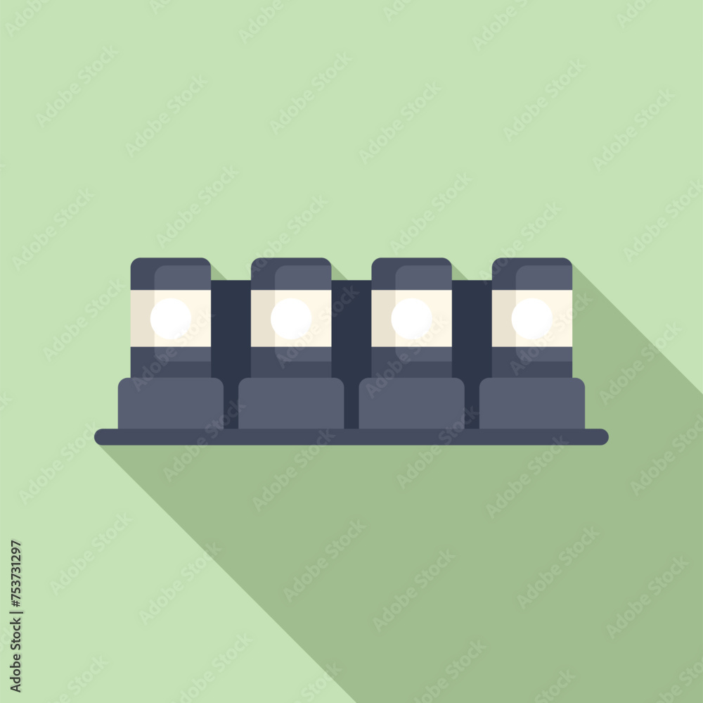 Poster ink gadget printer icon flat vector. machine eco. computing machine