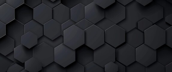 Dark grey hexagon pattern background for tech or gaming