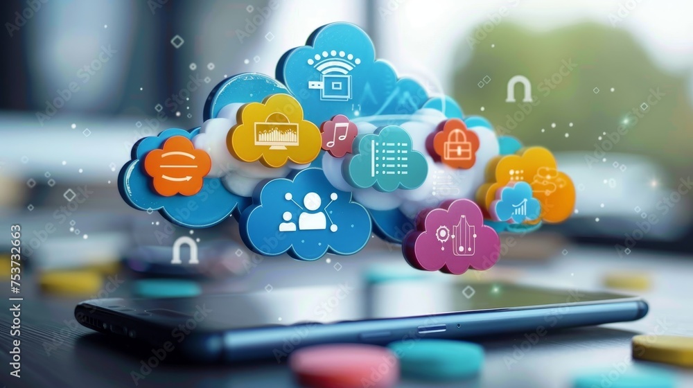 Aufkleber a mobile app development company leveraging cloud computing