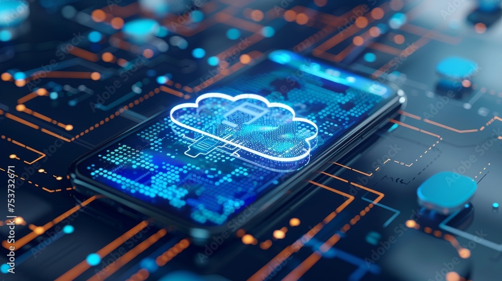 Poster a mobile app development company leveraging cloud computing