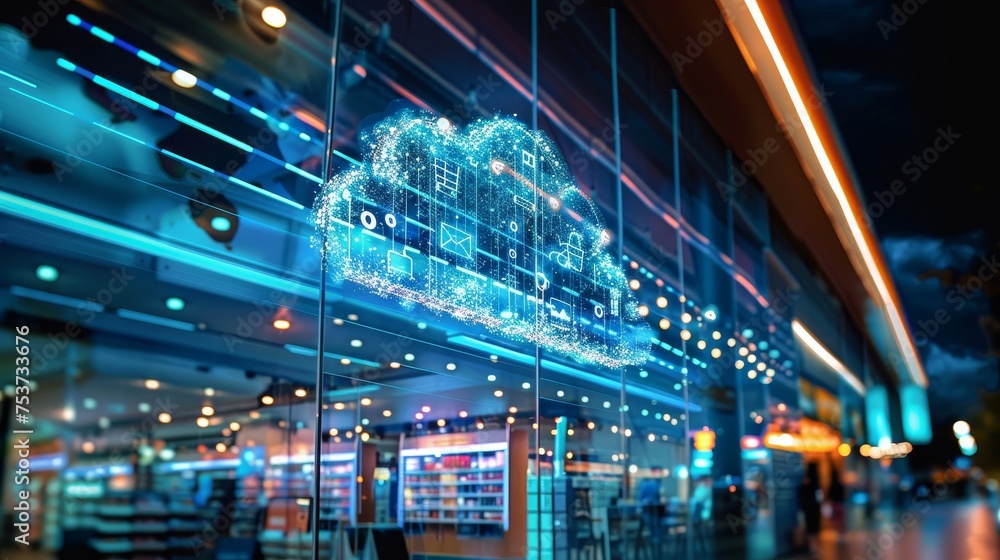 Poster a retail giant integrating cloud computing and cloud services