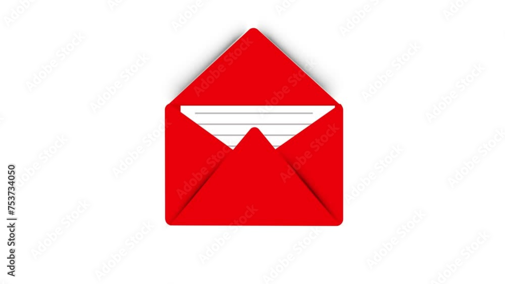 Poster email icon. open envelope with letter. mail and messaging icon in flat style.