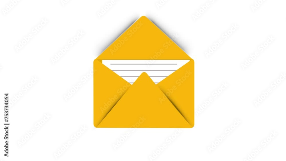 Poster email icon. open envelope with letter. mail and messaging icon in flat style.