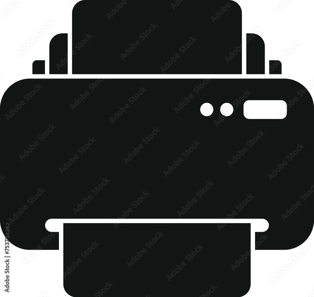 Aufkleber ink office printer icon simple vector. computing machine. delete change ink