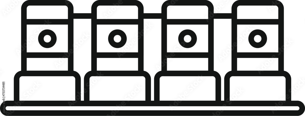 Aufkleber ink gadget printer icon outline vector. machine eco. computing machine