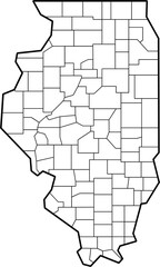 outline drawing of illinois state map. - 753735413