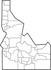 outline drawing of idaho state map. - 753735418