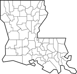 outline drawing of louisiana state map. - 753735425