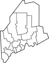 outline drawing of maine state map. - 753735442