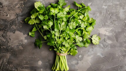 bunch of cilantro, celebrated for its heavy metal detoxification abilities