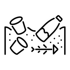 A line style icon of water pollution