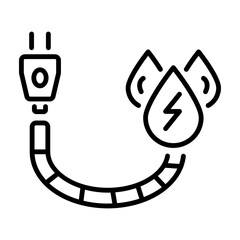 Premium outline icon depicting water energy 