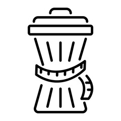 Editable line style icon depicting waste reduction 