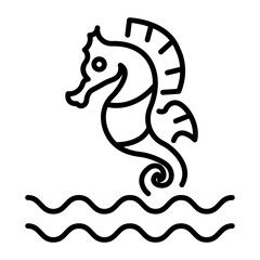 Here’s a linear icon of sea creature 