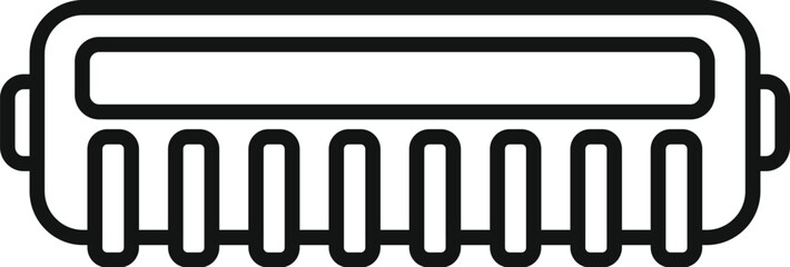 Machine gadget ink icon outline vector. Colored device. Recycle can trash