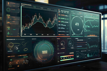 Precision-driven stock market visuals delivering insights with unparalleled accuracy and clarity. - obrazy, fototapety, plakaty